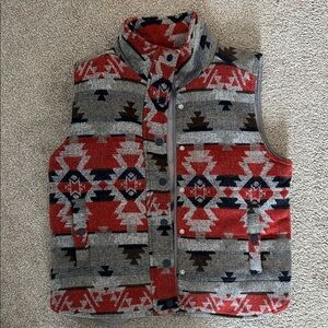 Staccato Red and Blue Geometric Vest
